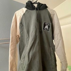 Color block (Mono Chrome) Teddy Fresh Hoodie